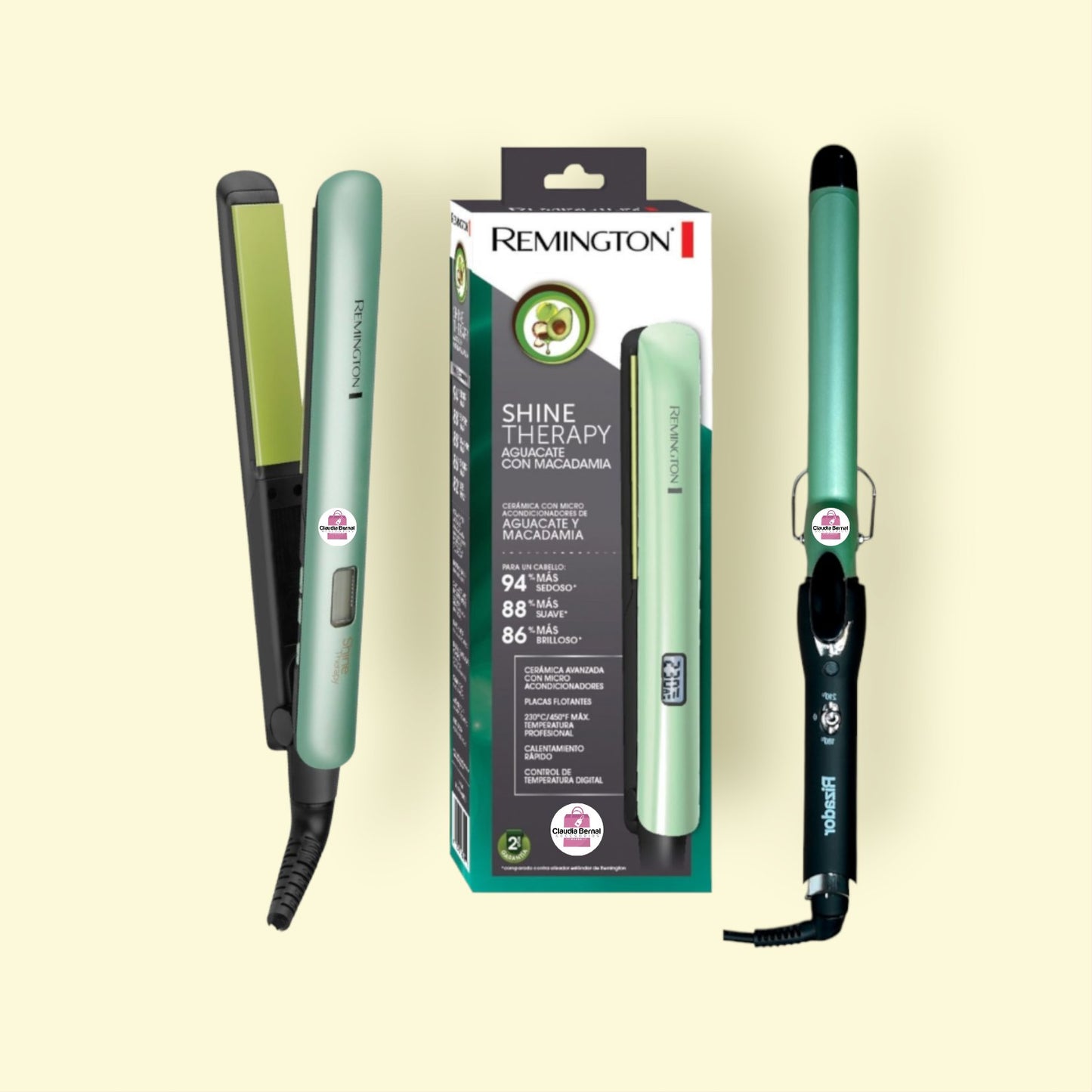 Plancha y Pinza Rizador de Aguacate Remington